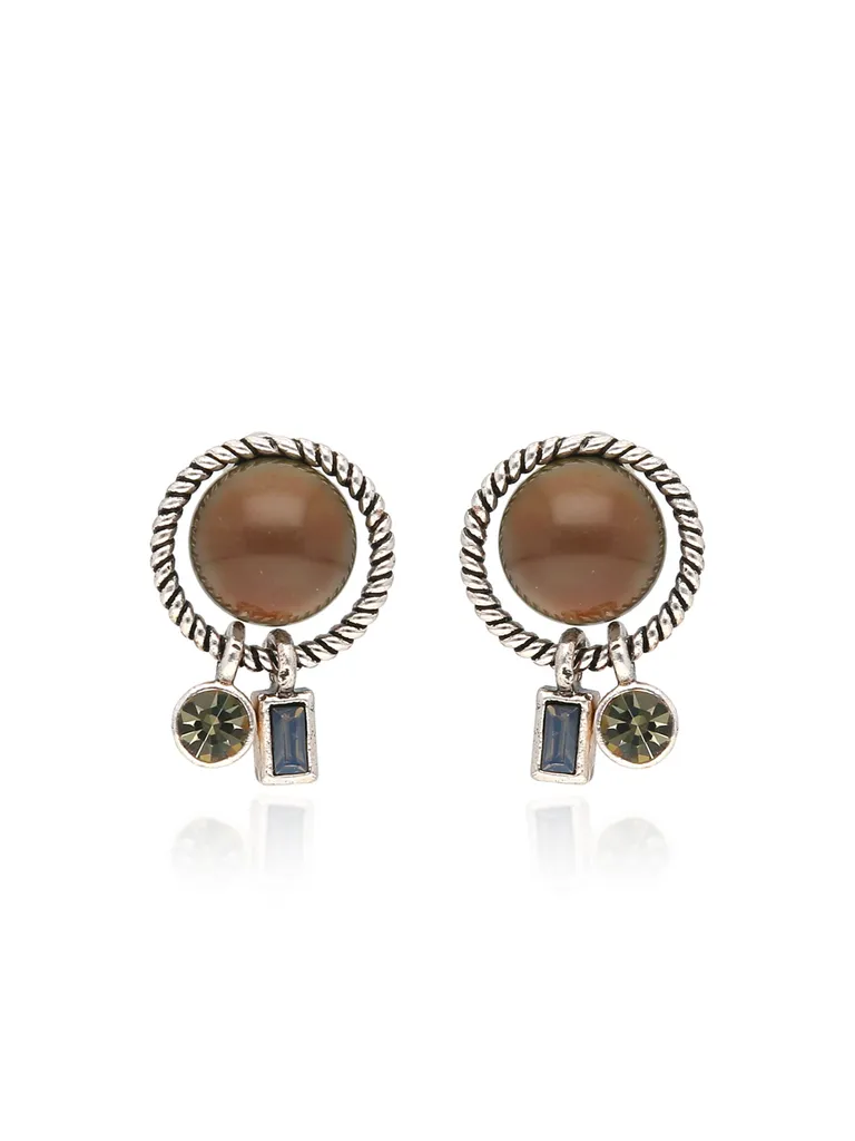 Oxidised Dangler Earrings in LCT/Champagne color - CNB36534