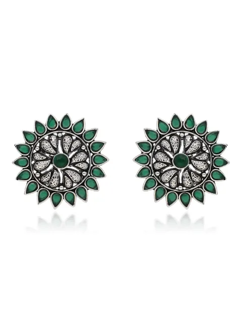 Oxidised Tops / Studs in Green color - CNB35295
