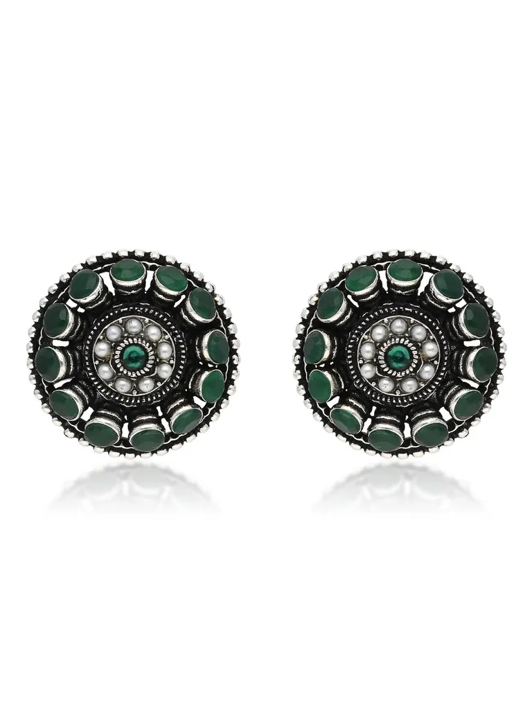 Oxidised Tops / Studs in Green color - CNB35277