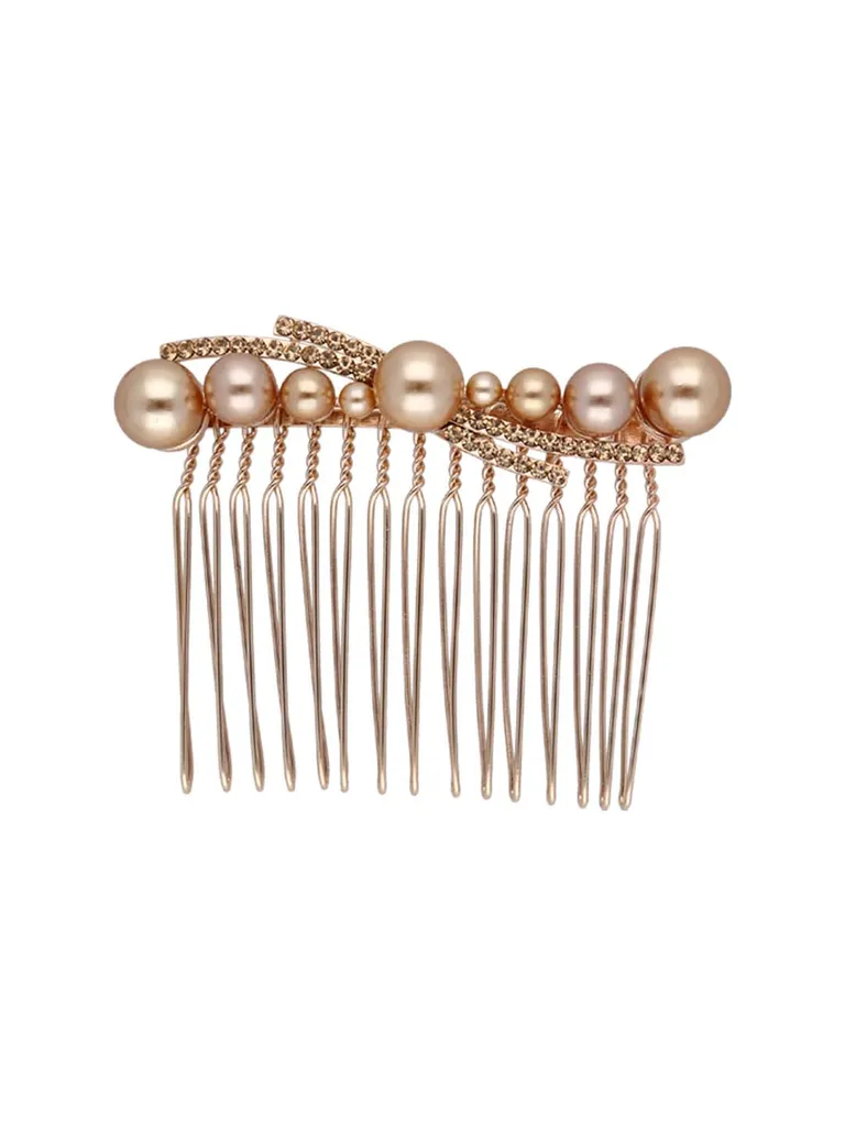 Fancy Comb in LCT/Champagne color and Gold finish - CNB39577