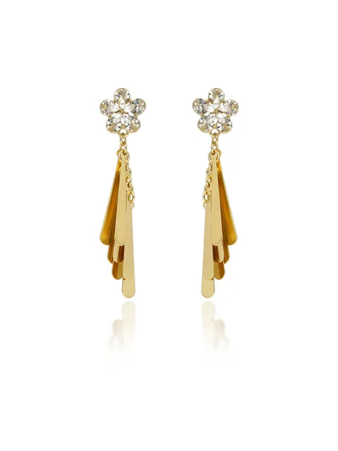 Western Long Earrings in Gold finish - CNB36707