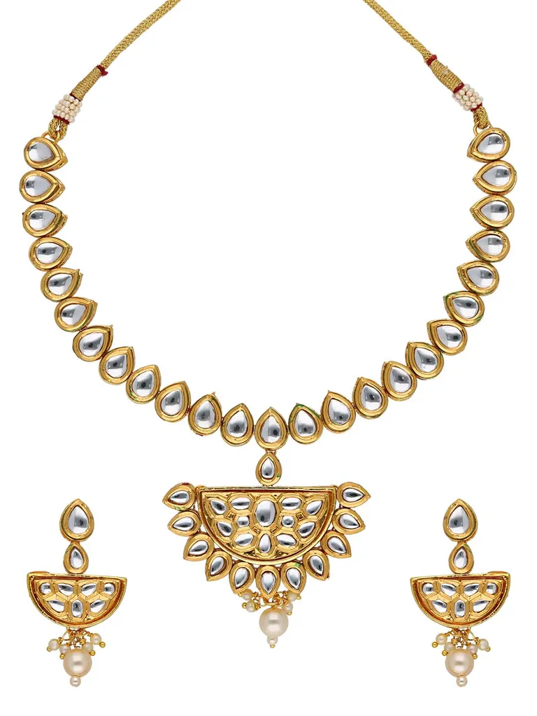 Kundan Necklace Set in Gold finish - MCD3258