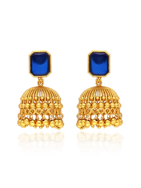Antique Jhumka Earrings in Gold finish - ULA1059