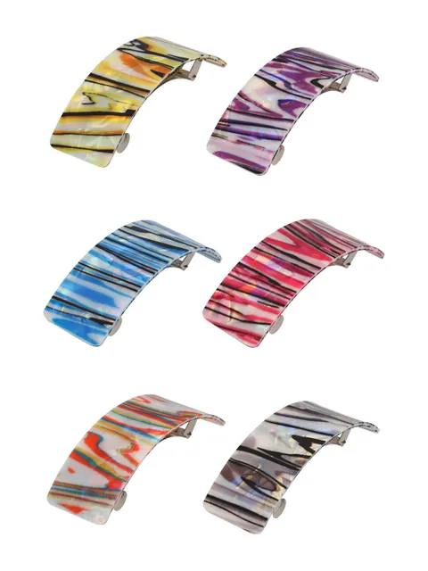 Printed Hair Clip in Assorted color - CNB39640