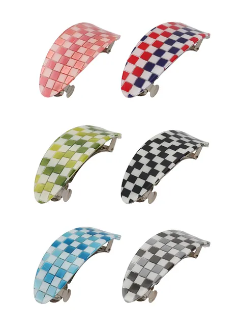 Printed Hair Clip in Assorted color - CNB39644