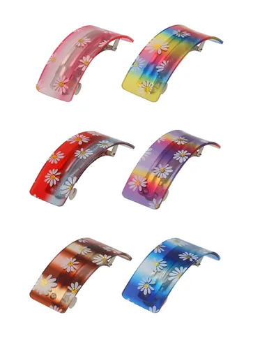 Printed Hair Clip in Assorted color - CNB39646