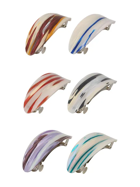 Printed Hair Clip in Assorted color - CNB39649