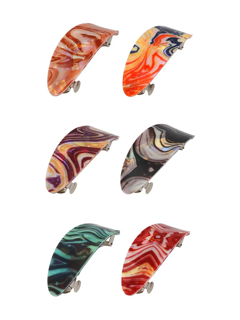 Printed Hair Clip in Assorted color - CNB39654