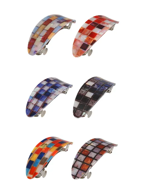 Printed Hair Clip in Assorted color - CNB39657