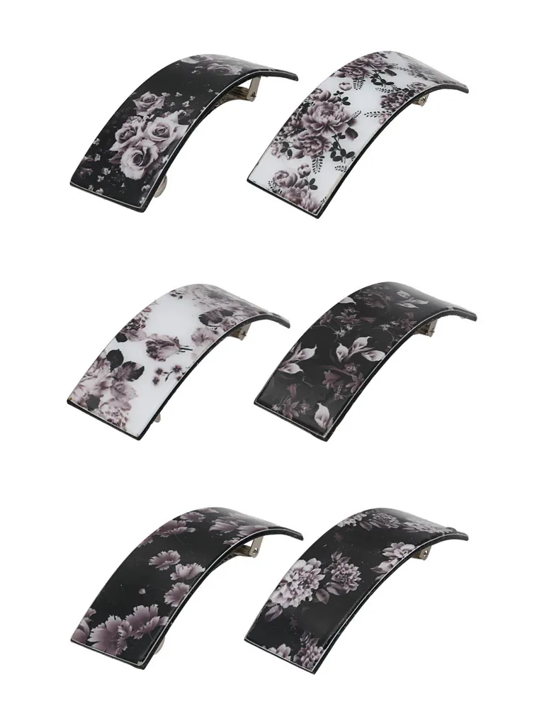 Printed Hair Clip in Assorted color - CNB39670