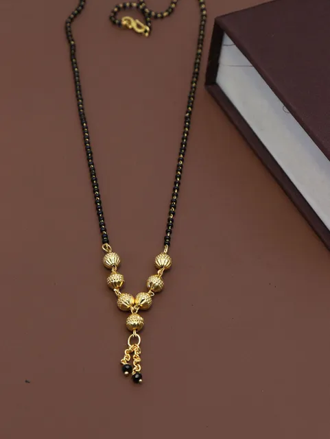 Traditional Single Line Mangalsutra in Gold finish - M145