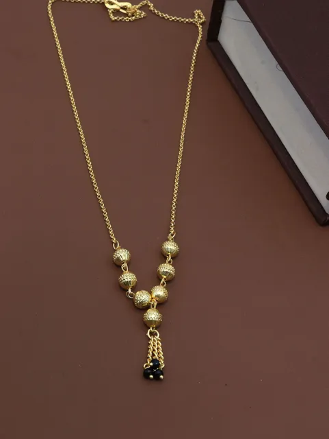 Traditional Single Line Mangalsutra in Gold finish - M148