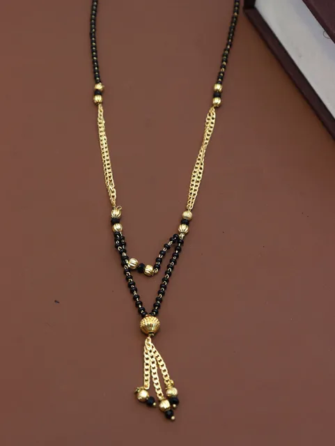 Traditional Double Line Mangalsutra in Gold finish - M175