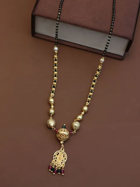 Traditional Single Line Mangalsutra in Gold finish - M267