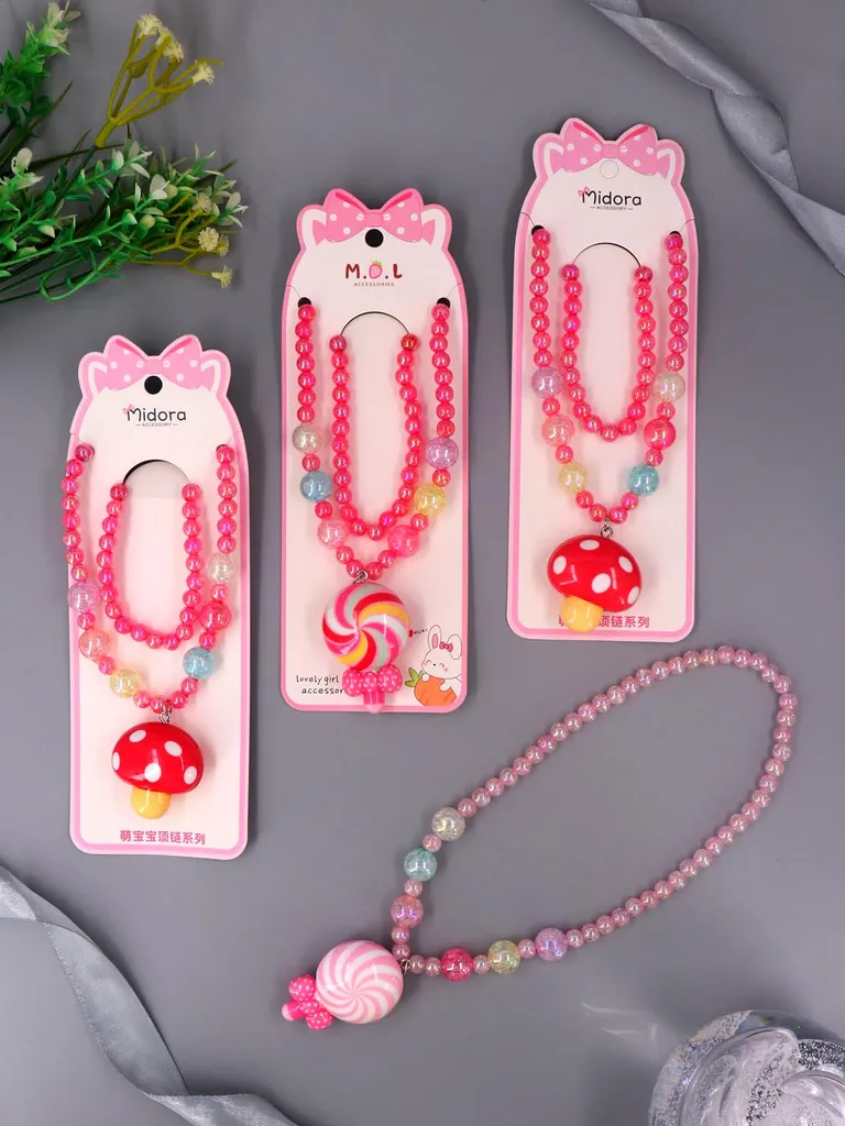 Kids Necklace with LED Flashing Pendant in Assorted Designs - CNB39114