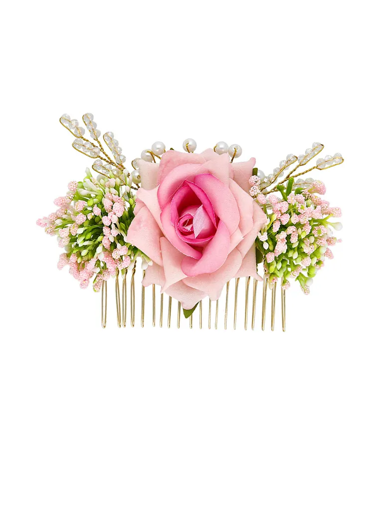 Floral / Flower Comb in Gold finish - CMP5005