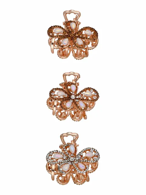Fancy Butterfly Clip in Rose Gold finish - OMS270LC