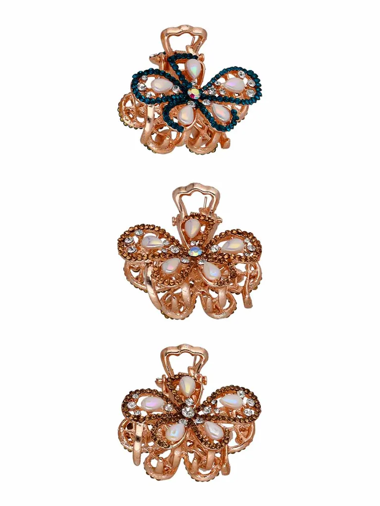 Fancy Butterfly Clip in Rose Gold finish - OMS270AS