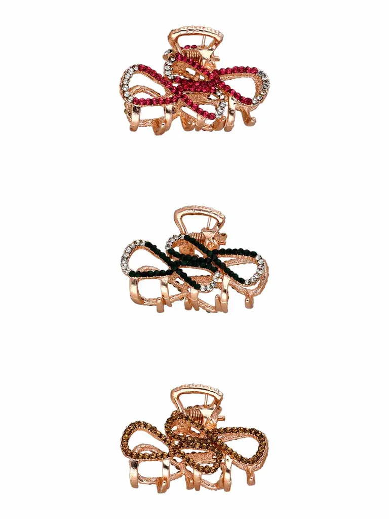 Fancy Butterfly Clip in Rose Gold finish - OMS162AS