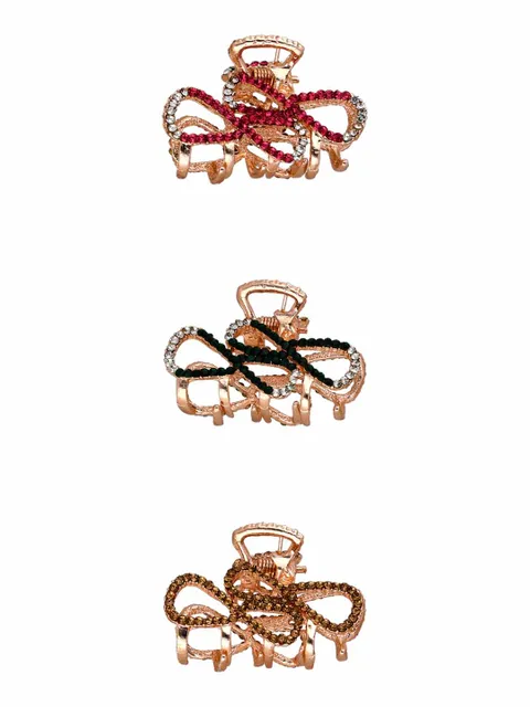 Fancy Butterfly Clip in Rose Gold finish - OMS162AS