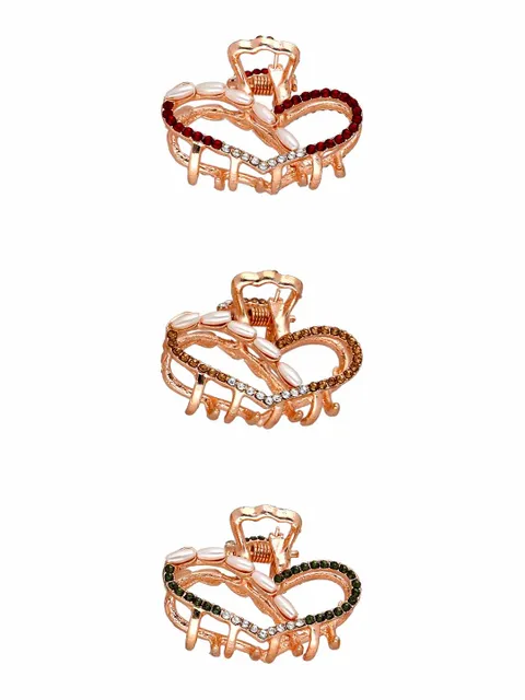 Fancy Butterfly Clip in Rose Gold finish - OMS111AS