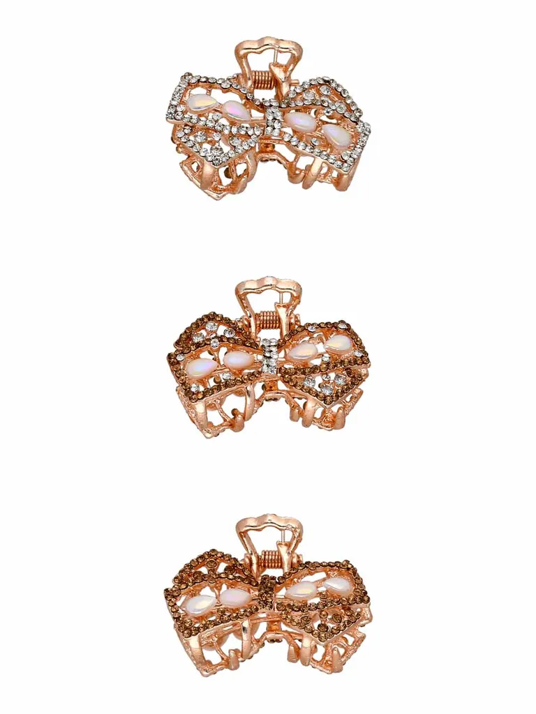 Fancy Butterfly Clip in Rose Gold finish - OMS143LC