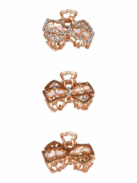 Fancy Butterfly Clip in Rose Gold finish - OMS143LC