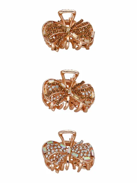 Fancy Butterfly Clip in Rose Gold finish - OMS141LC