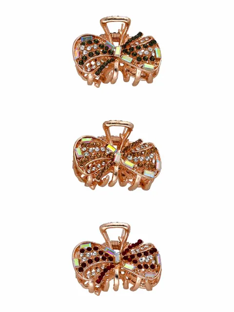 Fancy Butterfly Clip in Rose Gold finish - OMS141AS