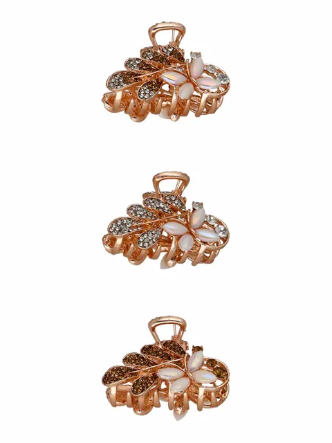 Fancy Butterfly Clip in Rose Gold finish - OMS207