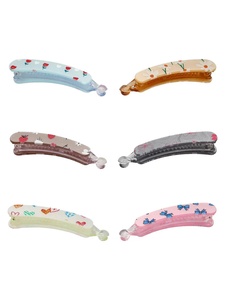 Printed Banana Clip in Assorted color - CNB39677