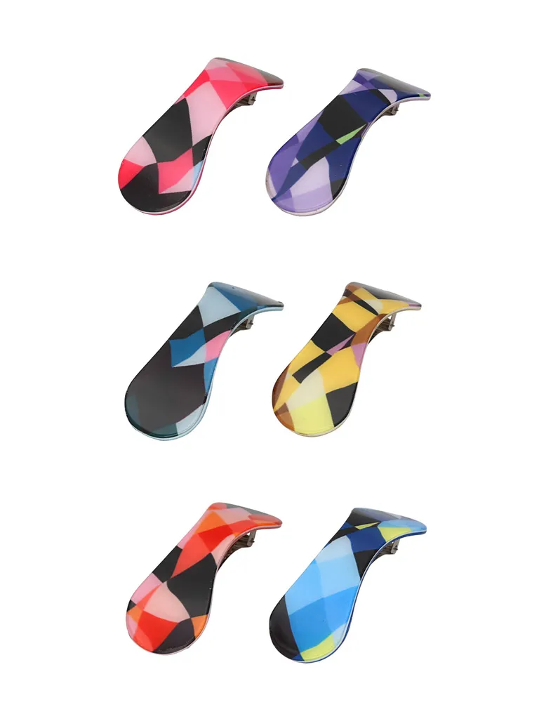 Printed Hair Clip in Assorted color - KIN59D
