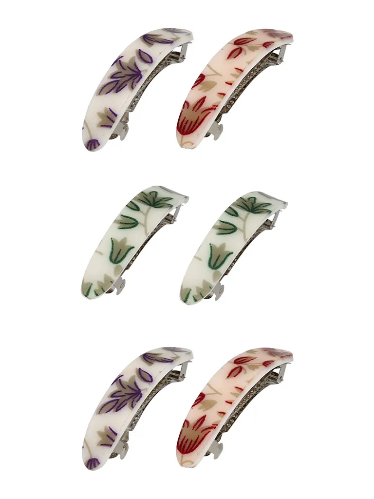 Printed Hair Clip in Assorted color - CNB39808