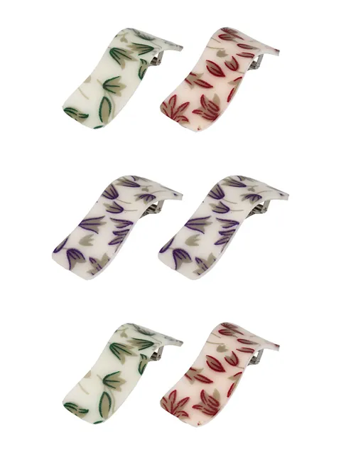 Printed Hair Clip in Assorted color - CNB39809