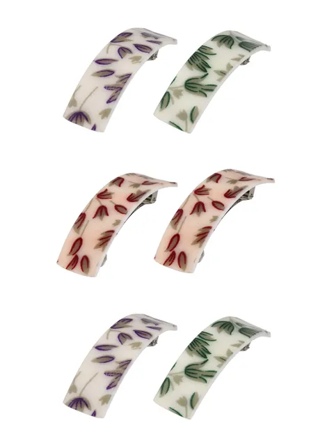 Printed Hair Clip in Assorted color - CNB39810