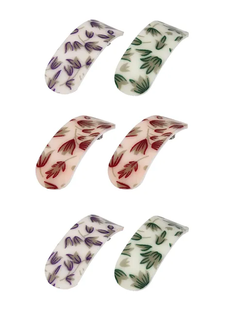 Printed Hair Clip in Assorted color - CNB39813