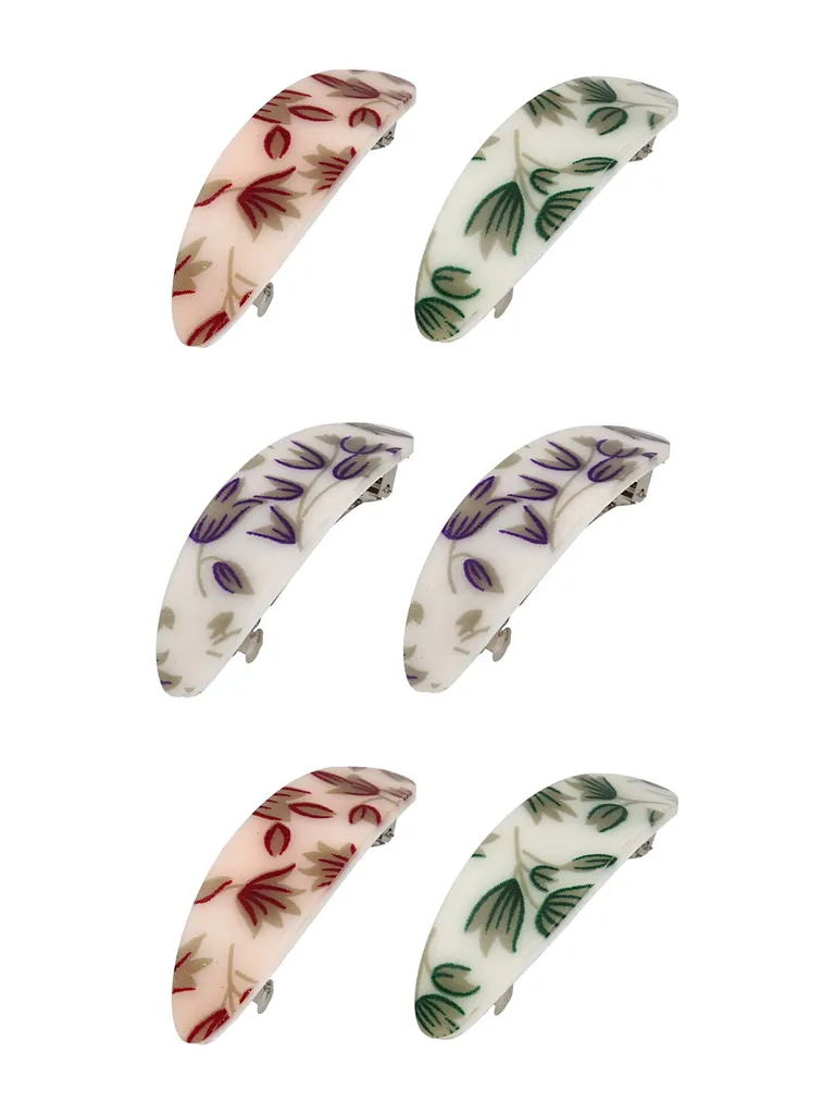 Printed Hair Clip in Assorted color - CNB39812