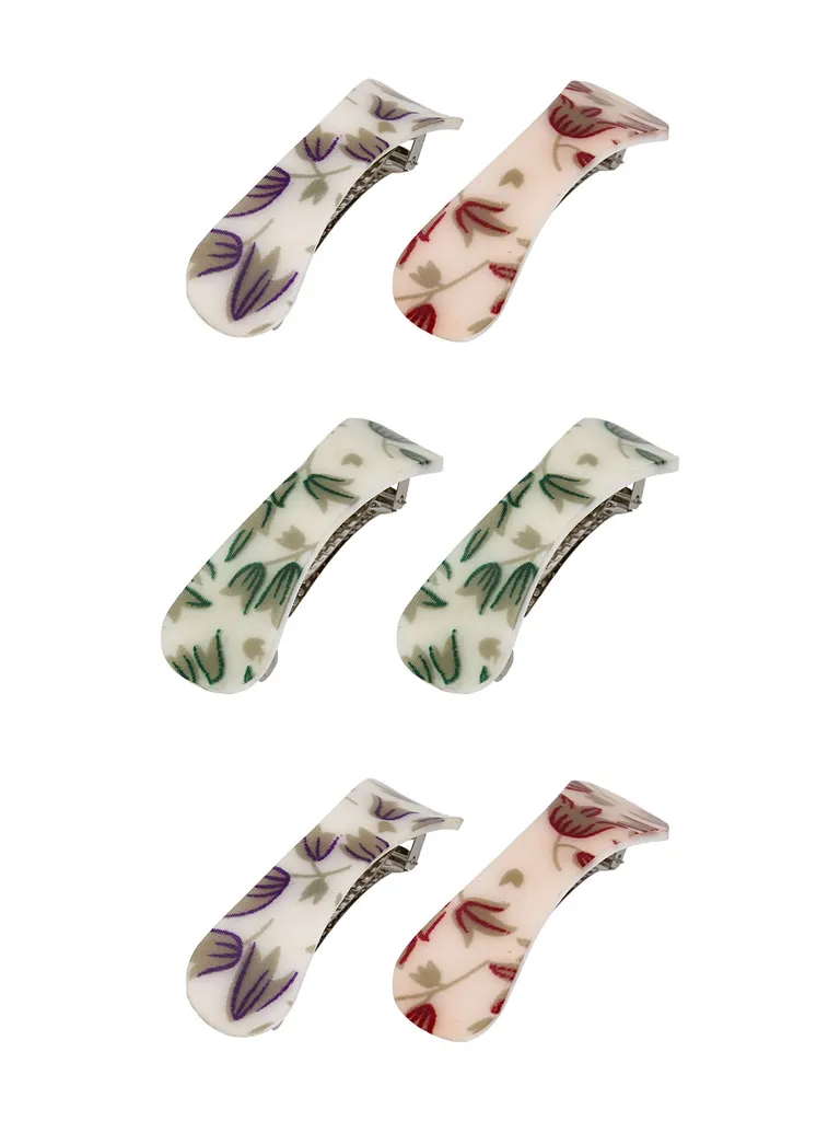 Printed Hair Clip in Assorted color - CNB39811