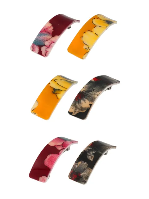 Printed Hair Clip in Assorted color - NIH205