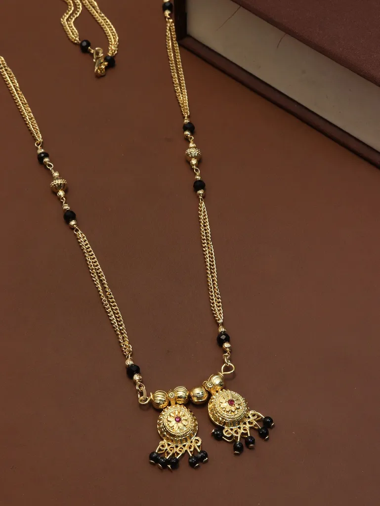 Traditional Double Line Mangalsutra in Gold finish - M949