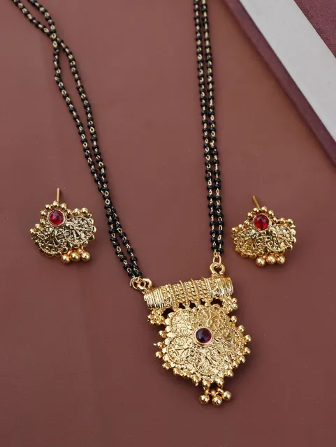 Traditional Double Line Mangalsutra in Gold finish - M404