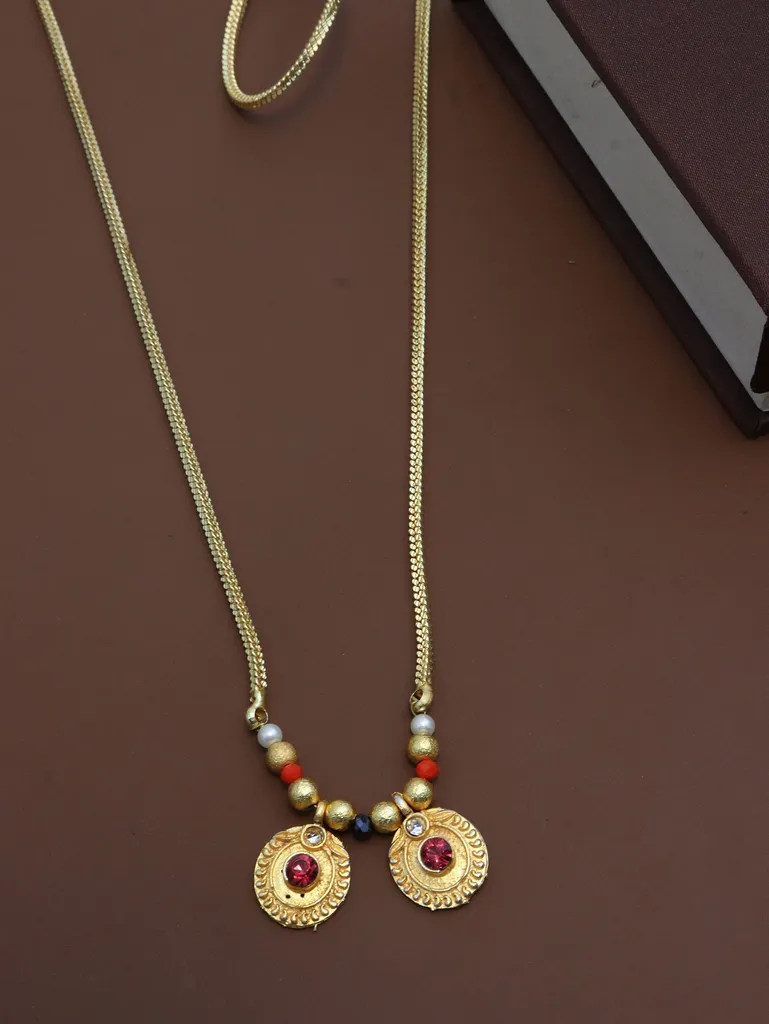 Traditional Single Line Mangalsutra in Gold finish - M445