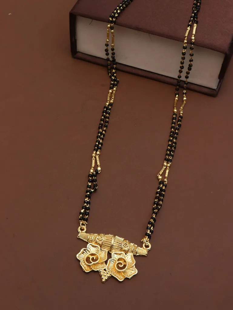 Traditional Double Line Mangalsutra in Gold finish - M462