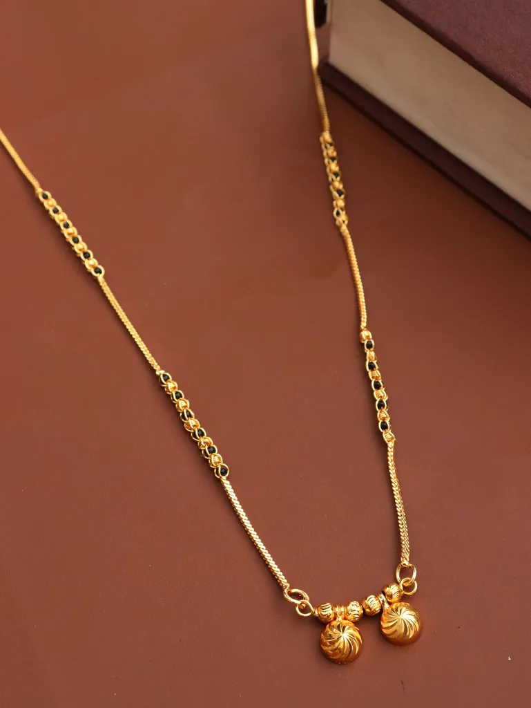 Traditional Single Line Mangalsutra in Gold finish - M528