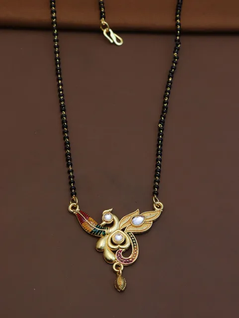 Traditional Single Line Mangalsutra in Gold finish - M533