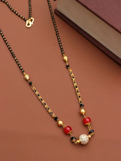 Traditional Single Line Mangalsutra in Gold finish - M546