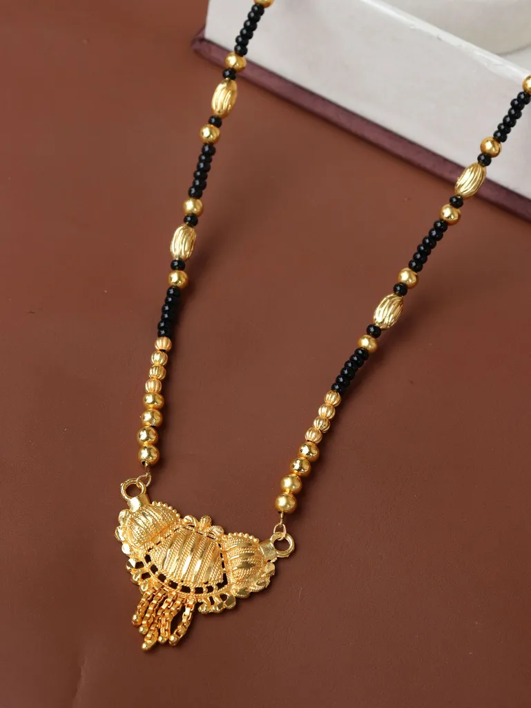Traditional Single Line Mangalsutra in Gold finish - M587
