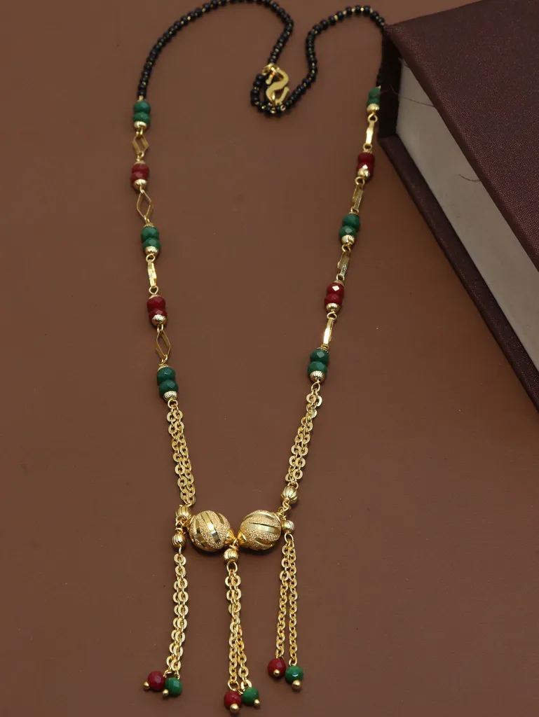 Traditional Single Line Mangalsutra in Gold finish - M572