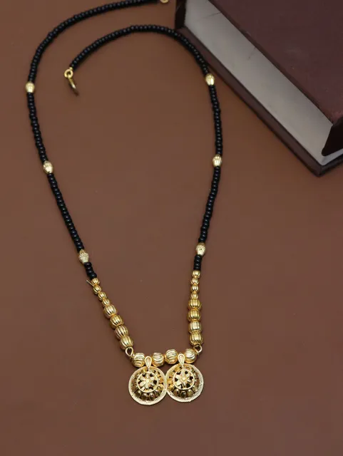 Traditional Single Line Mangalsutra in Gold finish - M588