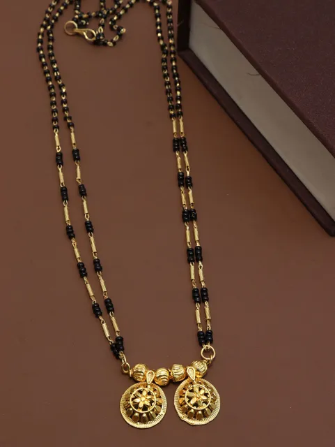Traditional Double Line Mangalsutra in Gold finish - M613
